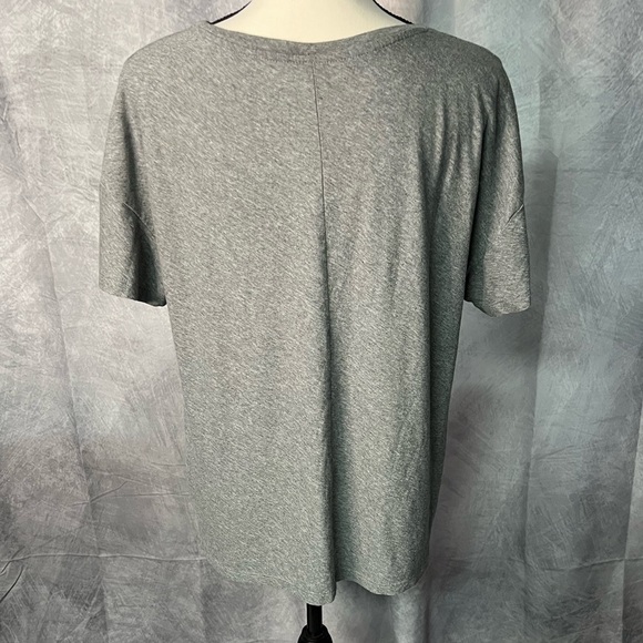 State of Mine Gray Michigan V-Neck Oversized Tee - size Medium - Picture 5 of 8